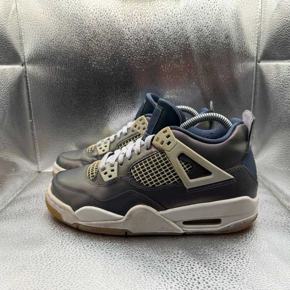 Size 6.5Y Air Jordan 4 Retro Monsoon‎ Blue Kids Athletic Sneakers BQ9043-400
